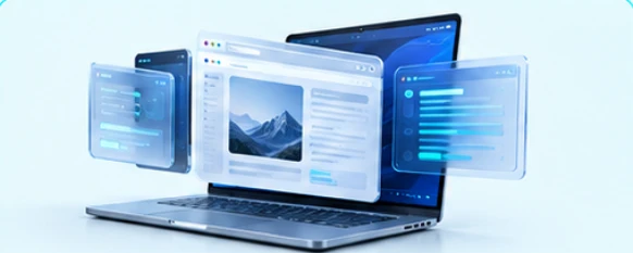 Web interface design illustration